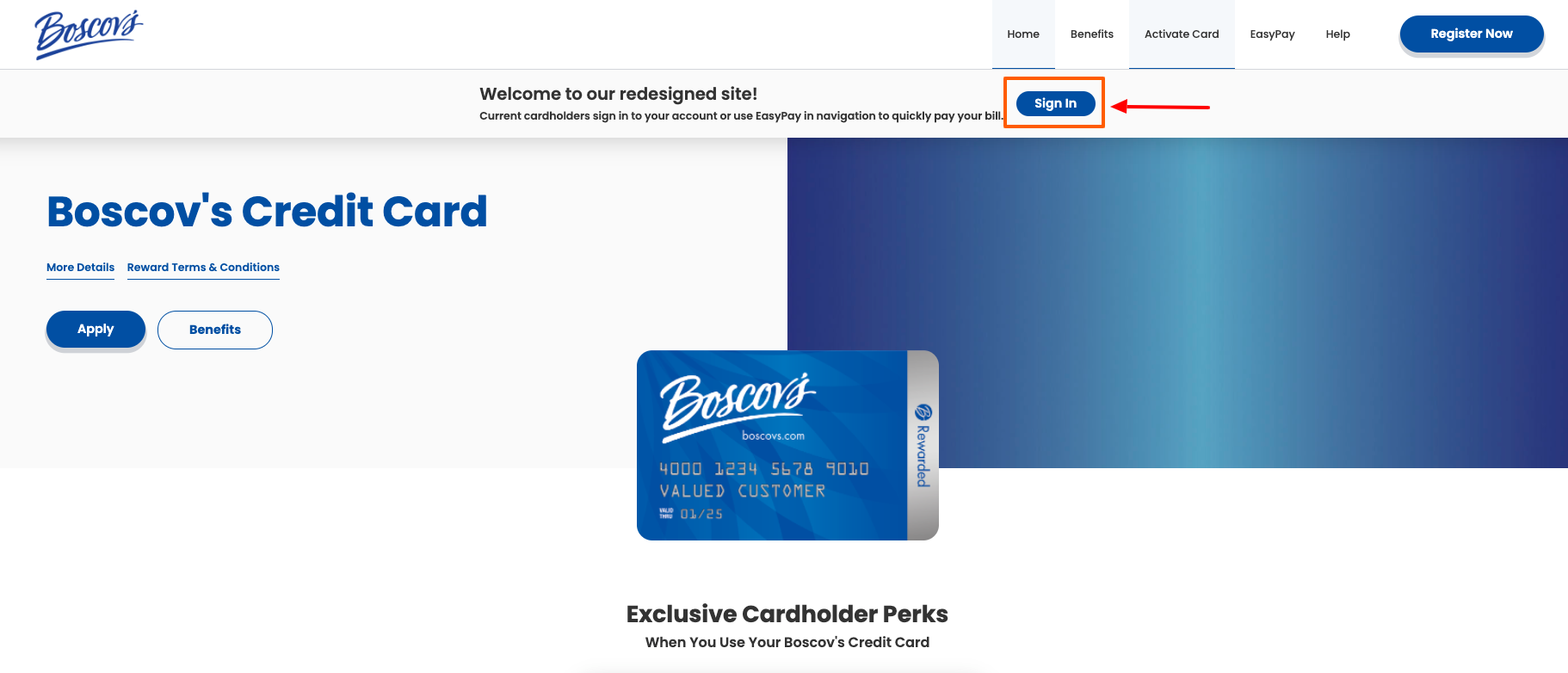boscov's credit card login