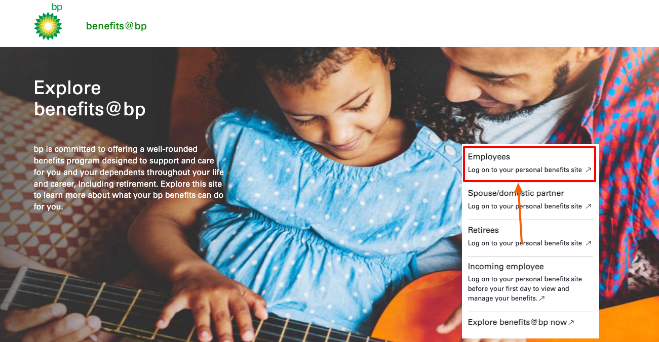 bp life benefits employee login page