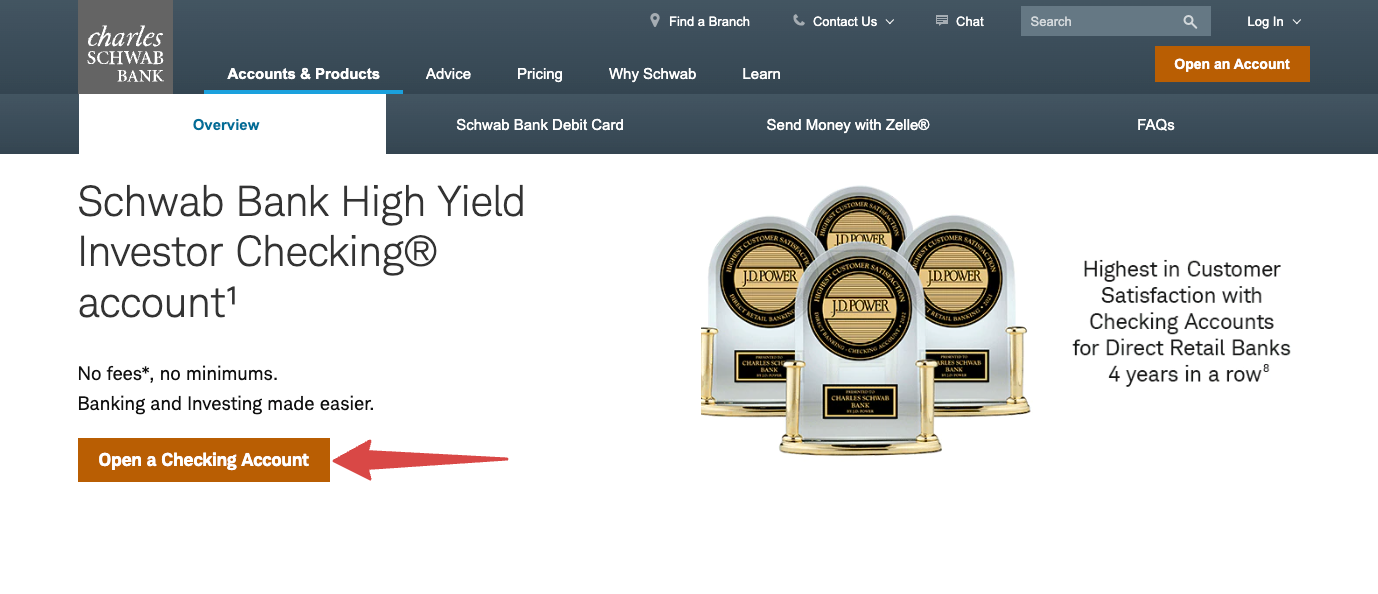 charles open checking account