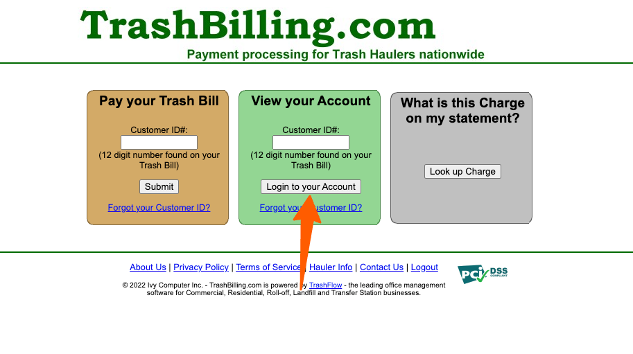 TrashBill Login